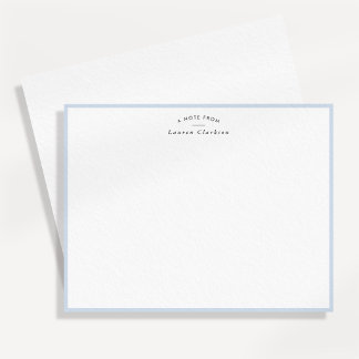 Pale Baby Blue Border Personalized Note Card