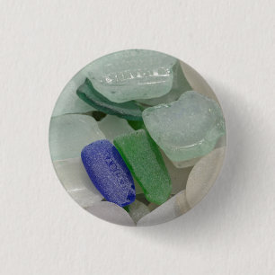 Pale Beach Glass 1 Inch Round Button