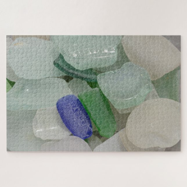 Pale Beach Glass Jigsaw Puzzle (Horizontal)