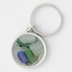 Pale Beach Glass Keychain