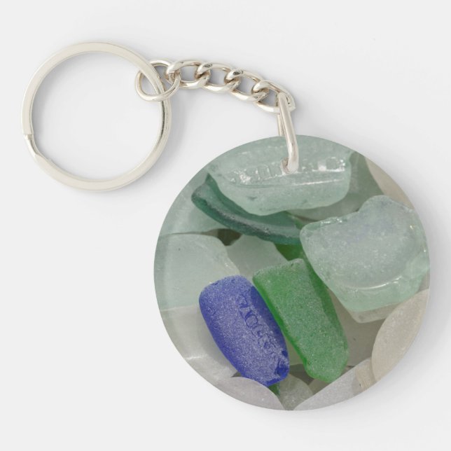 Pale Beach Glass Keychain (Front)