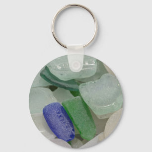 Pale Beach Glass Keychain