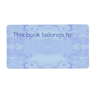 Pale Blue Abstract Simple Bookplate