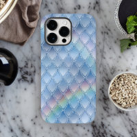 Pale Blue and Rainbow Dragon Scale Fantasy Pattern