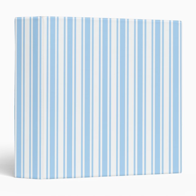 Pale blue and white candy stripes binder (Front/Spine)