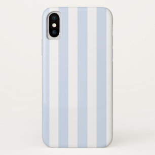 Pale blue and white candy stripes Case-Mate iPhone case