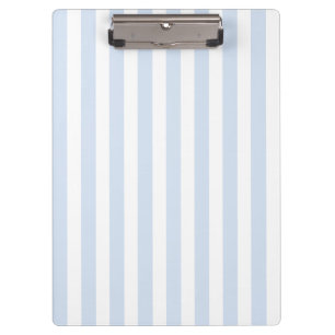 Pale blue and white candy stripes clipboard