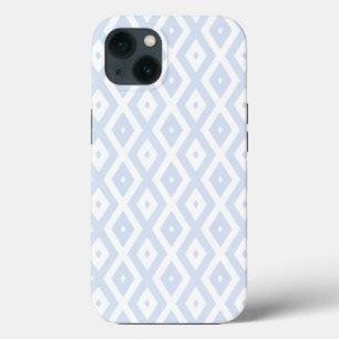 Pale blue and white diamond pattern Case-Mate iPho iPhone 13 Case
