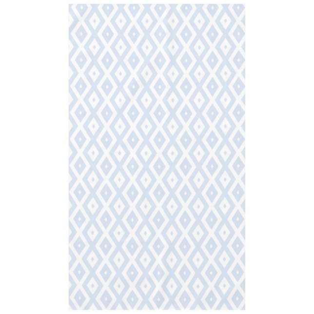 Pale blue and white diamond pattern tablecloth (Front)