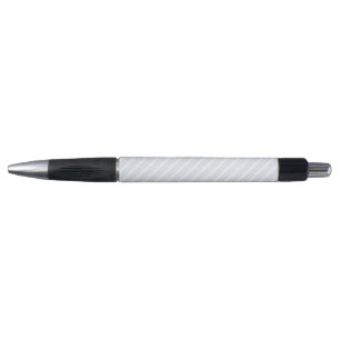 Pale blue and white five stripes pattern pen