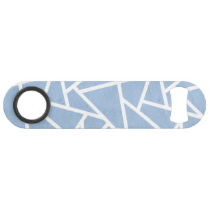 Pale blue and white mosaic pattern bar key