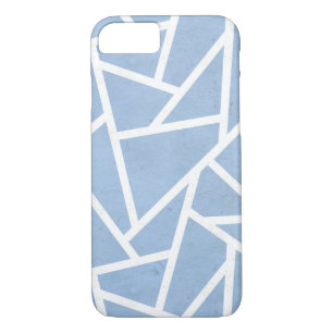 Pale blue and white mosaic pattern Case-Mate iPhone case