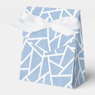 Pale blue and white mosaic pattern favor box