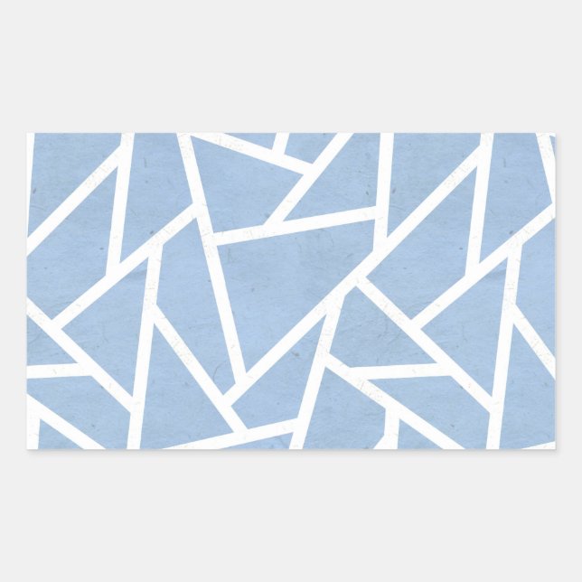 Pale blue and white mosaic pattern sticker (Front)