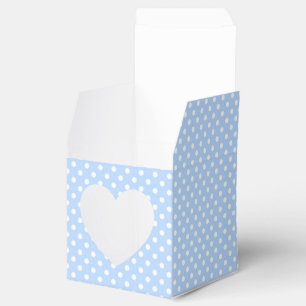 Pale Blue and White Polka Dot Favour Box