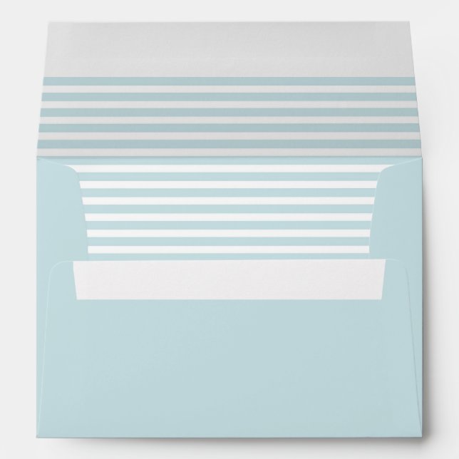 Pale Blue and White Striped  Envelopes (Back (Bottom))
