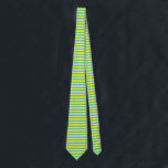 Pale Blue, Aqua Green and Yellow Stripes Tie<br><div class="desc">Abstract digital art of pale blue,  aqua green and yellow stripes</div>