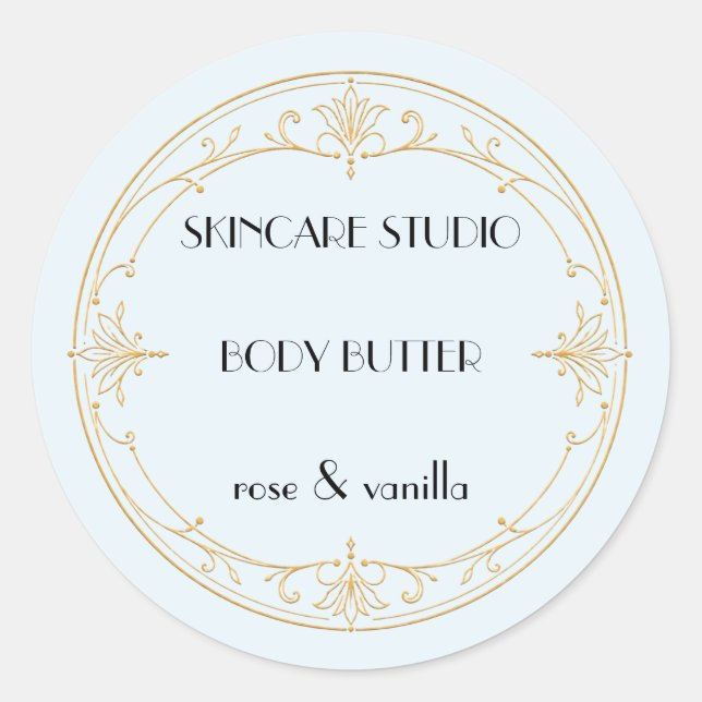 Pale Blue Body Butter Label Sticker (Front)