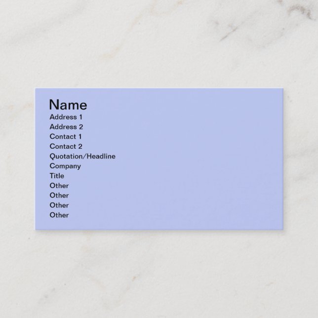 Pale Blue Business Card (Front)