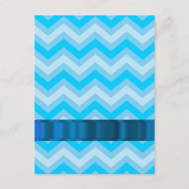 Pale blue chevrons postcard (Front)