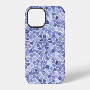 Pale Blue Cobbled Patchwork Terrazo Pattern iPhone 12 Case