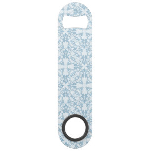 Pale Blue Damask Bar Key