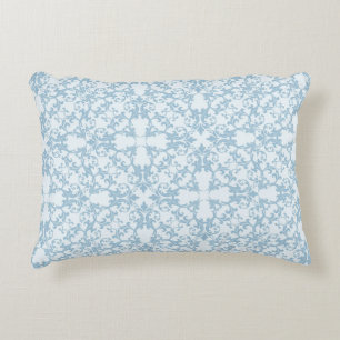 Pale Blue Damask Decorative Pillow
