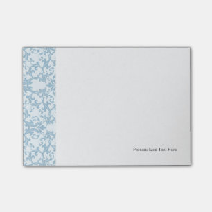 Pale Blue Damask Post-it Notes