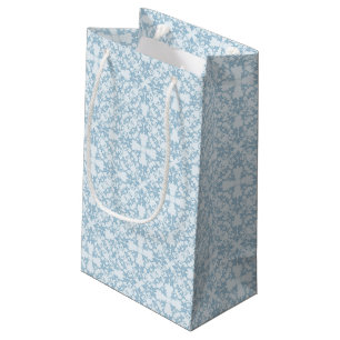 Pale Blue Damask Small Gift Bag