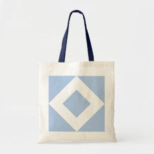 Pale Blue Diamond, Bold White Border Tote Bag