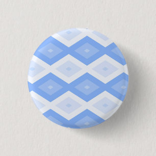 Pale blue diamond pattern 1 inch round button