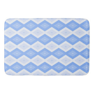 Pale blue diamond pattern bath mat