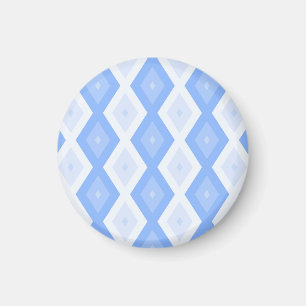 Pale blue diamond pattern magnet