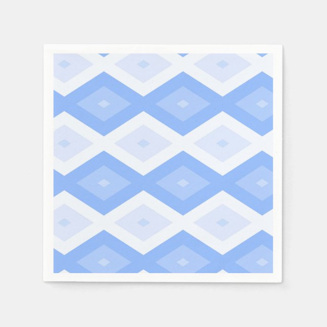 Pale blue diamond pattern napkin (Front)