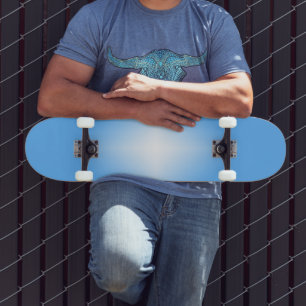 Pale Blue Diamond Shine  Skateboard