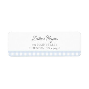 Pale Blue En vichy Classic Boys Baby shower Adress