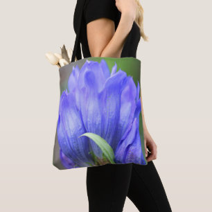 Pale Blue Gentian Flower In Bloom  Tote Bag