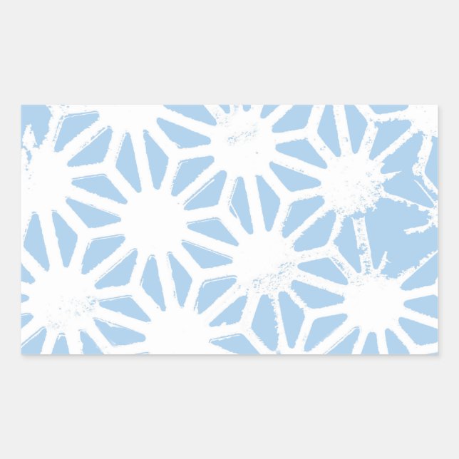 Pale blue geometric pattern sticker (Front)