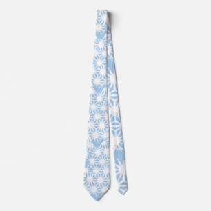 Pale blue geometric pattern tie