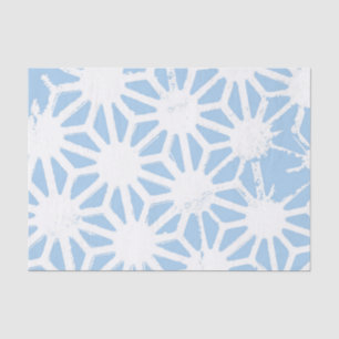 Pale blue geometric pattern tissue paper