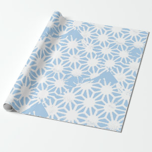 Pale blue geometric pattern wrapping paper
