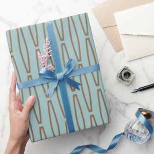 Pale Blue Geometric Repeat Wrapping Paper
