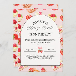Pale Blue Gingham Baby Shower BBQ Invitation