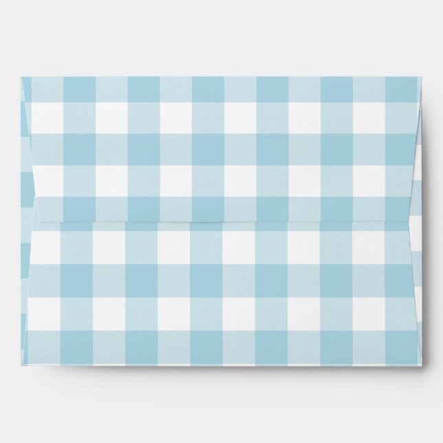 Pale Blue Gingham Envelopes (Back (Top Flap))