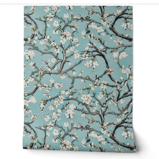 pale blue,Klimt,Almond tree, Art,Painting,Gustav K Wallpaper