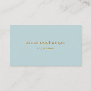 Pale Blue Minimalist Business Card