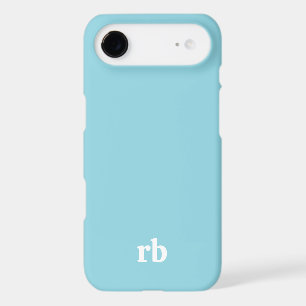 PALE BLUE NAME INITIALS SIMPLE STYLISH MODERN