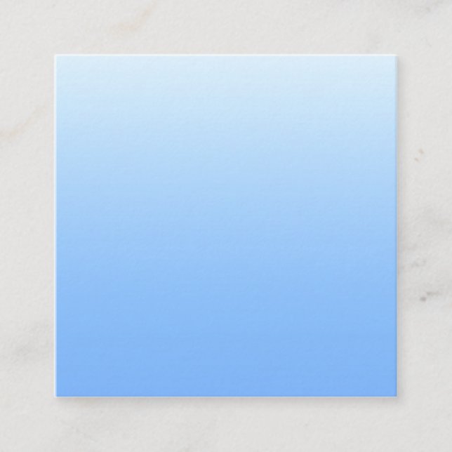 Pale blue ombre background square business card (Front)
