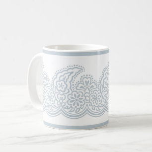 Pale Blue Paisley Coffee Mug