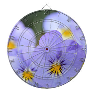 Pale Blue Pansies Dartboard